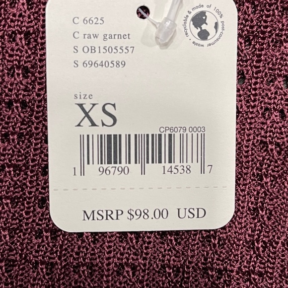 Free People H20 Crew Pullover Raw Garnet - Picture 5 of 5